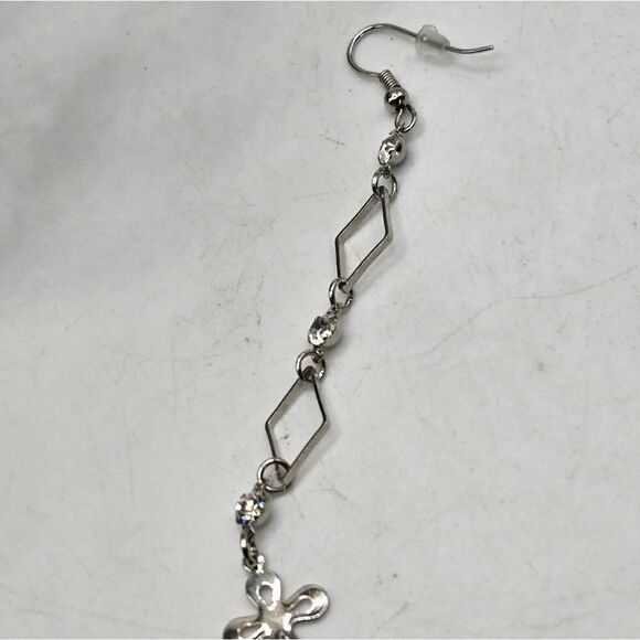 "5/$25" Mismatched Long Gold/Silver Cross/Circle Dangle Earrings - Picture 5 of 7